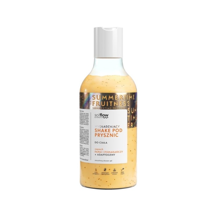 So!flow Wygładzający Shake do ciała pod prysznic Papaya, Orange 400 ml