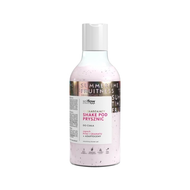 So!flow Wygładzający Shake do ciała pod prysznic Pithaja, Pomegranate 400 ml