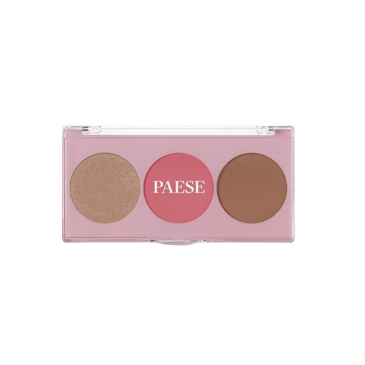 Paese Limited Edition Paletka do konturowania Rozświetlacz + Róż + Bronzer 8 g