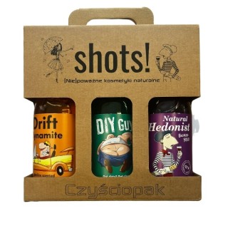 LaQ Shots! Czyściopak for Men Shower gel 3x500 ml