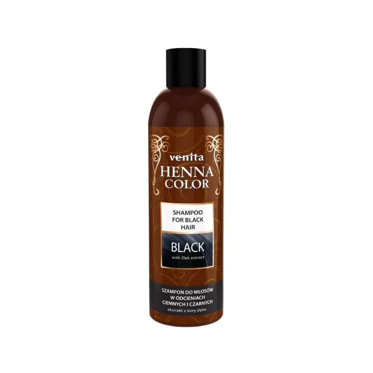 Venita Henna Color Szampon do włosów ciemnych i czarnych Black 250 ml