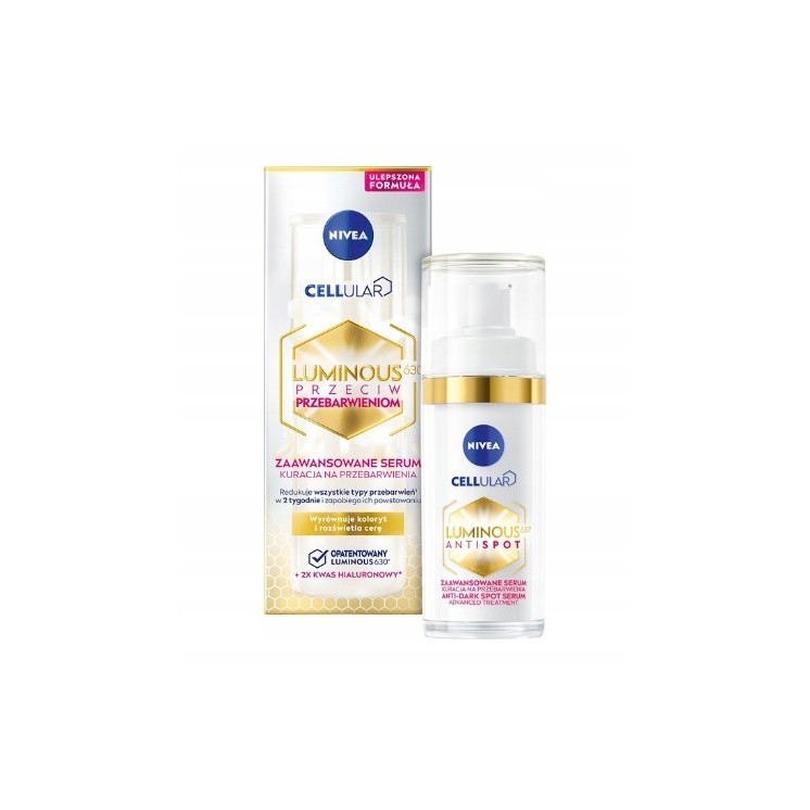 Nivea Cellular Iluminous Anti Spot Serum do twarzy Kuracja na przebarweinia 30 ml