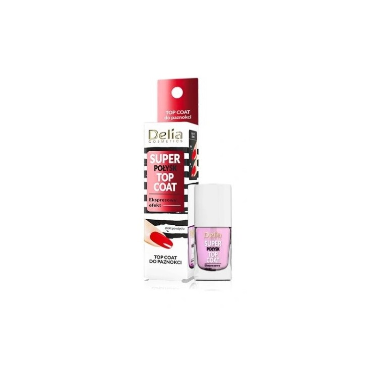 Delia Super gloss Top Coat for nails Effect in 12 days 11 ml