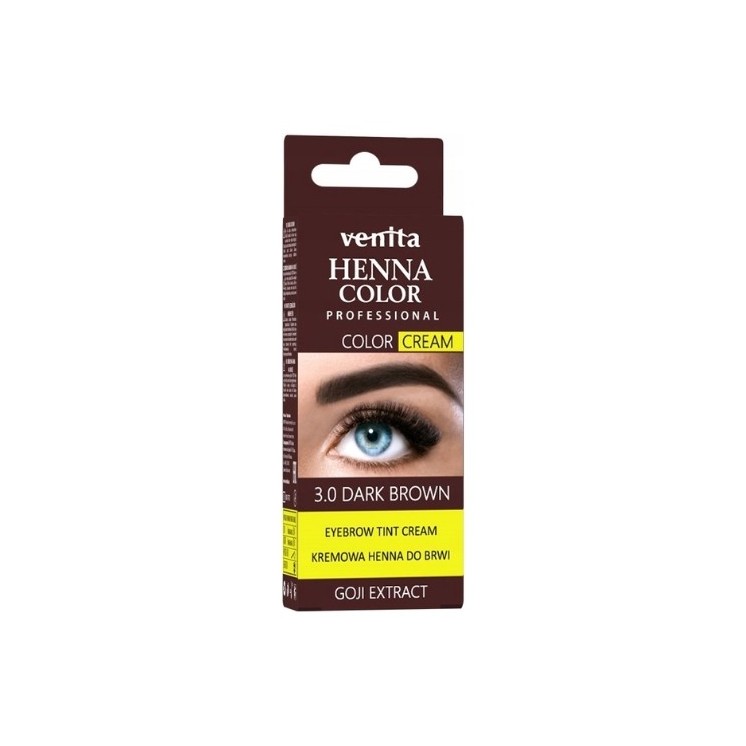 Venita kremowa Henna do brwi /3.0/ Ciemny brąz 30 g