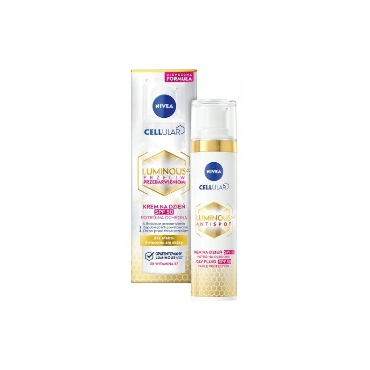 Денний крем для обличчя Nivea Cellular Iluminous Anti Spot Face Cream SPF50 Засіб проти плям 40 мл