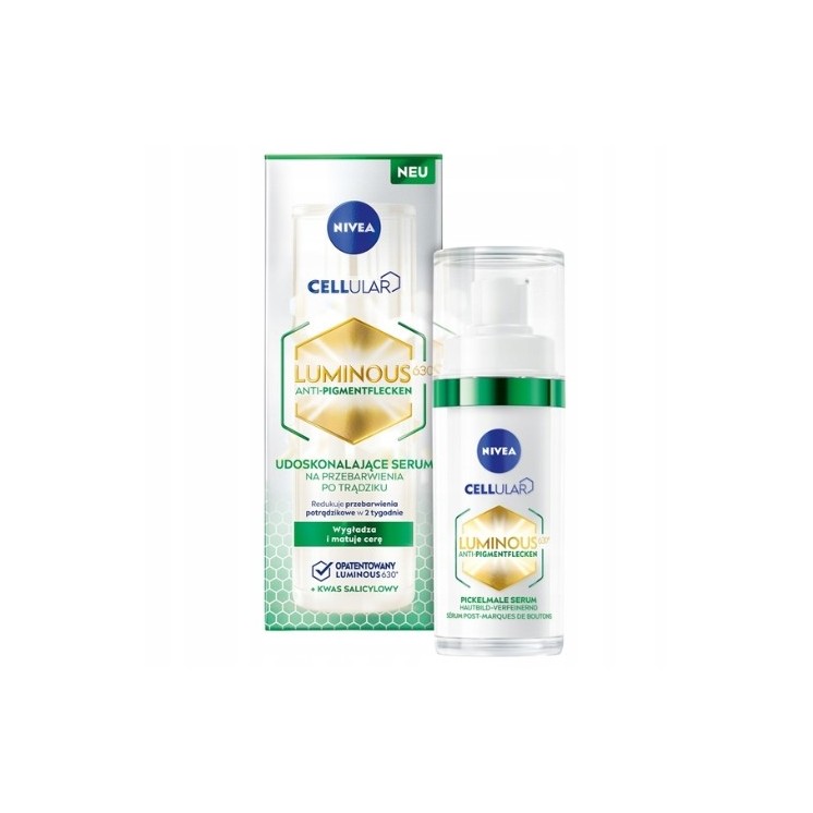 Nivea Cellular Iluminous udoskonalające Serum do twarzy na przebarwienia po trądziku 30 ml