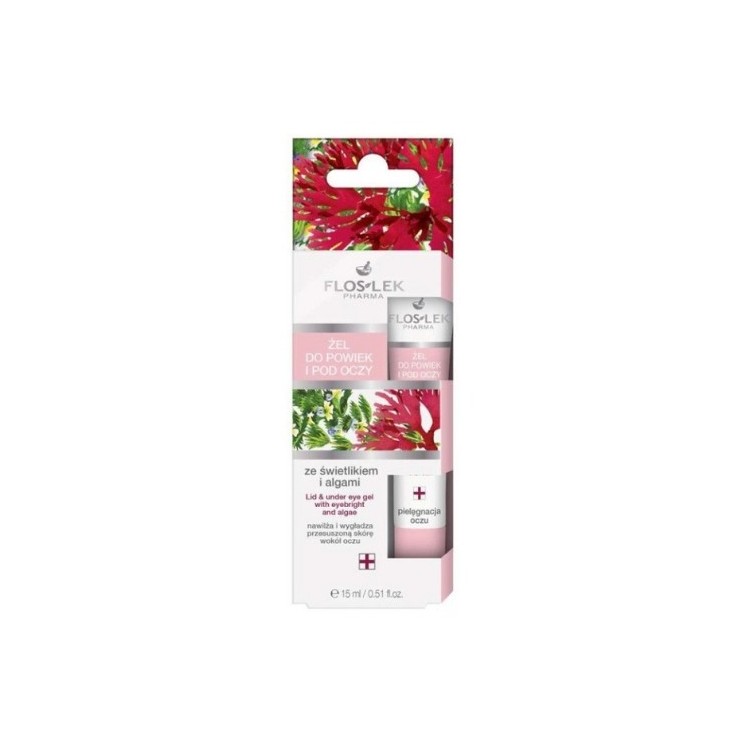 Floslek Żel do powiek i pod oczy ze świetlik i algami 15 ml