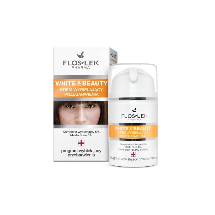 Floslek White & Beauty Face cream whitening discolorations 50 ml