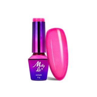 MollyLac /312/ Fantasyland Glitter Raspberry Kiss Hybrid Lacquer 5 ml