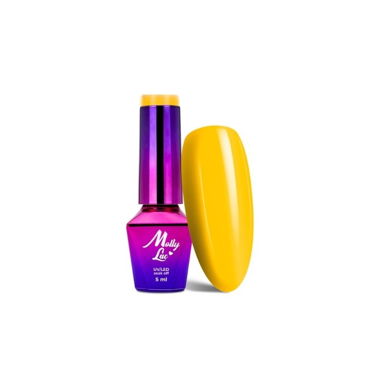 MollyLac /214/ Гібридний лак для нігтів Obsession Honey Diva 5 мл