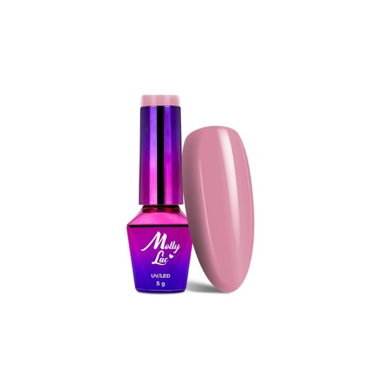 MollyLac /3/ Glamour Women Hybrid Nail Polish Powder Pink Dress 5 мл