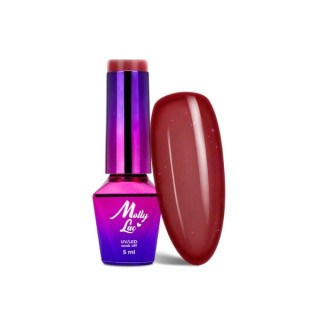 MollyLac /197/ Гібридний лак для нігтів Hearts & Kisses Dazzling Kisses 5 мл