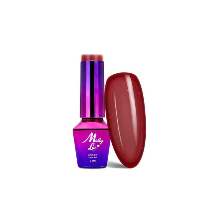 MollyLac /197/ Hearts & Kisses Lakier Hybrydowy Dazzling Kisses 5 ml