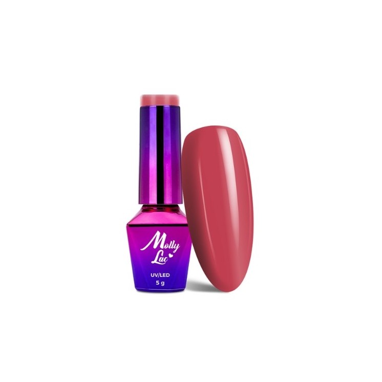 MollyLac /147/ Flamingo Lakier Hybrydowy Strawberry 5 ml