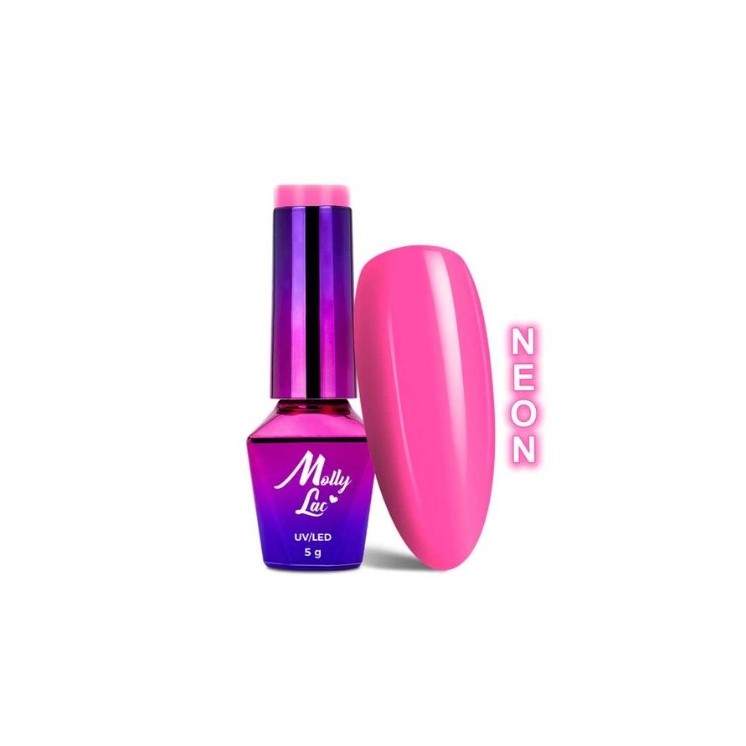 MollyLac /332/ Fancy Fashion Hybrid Varnish Splash of Pink 5 ml