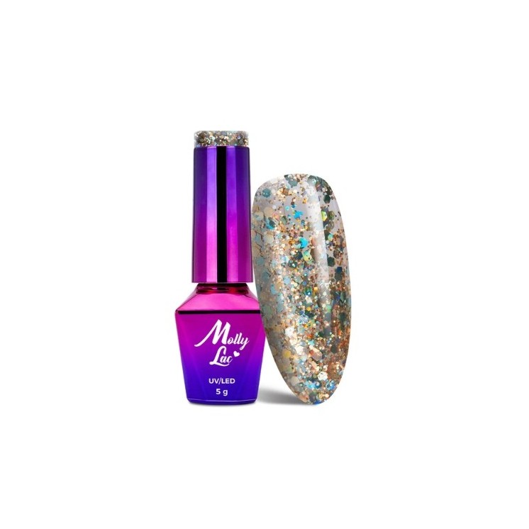 MollyLac /536/ Crushed Diamonds Lakier Hybrydowy Seduce a Millionaire 5 ml