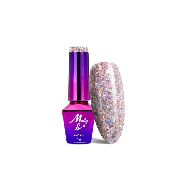 MollyLac /532/ Crushed Diamonds Lakier Hybrydowy Pardon my glam 5 ml