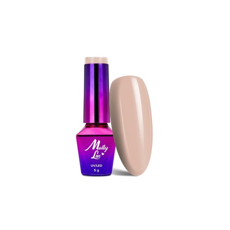 MollyLac /301/ Skin & Make Up Lakier Hybrydowy Warm Almond 5 ml
