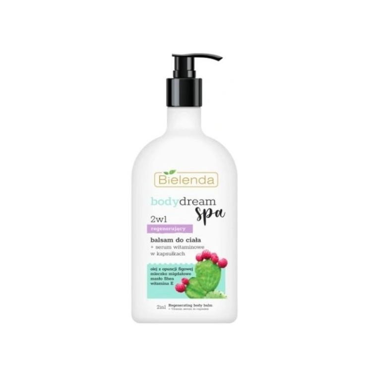 Bielenda Body Dream Spa 2w1 regenerujący Balsam do ciała+ Serum witaminowe w kapsułkach  Opuncja figowa 350 ml