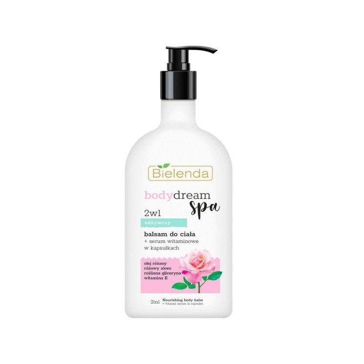 Bielenda Body Dream Spa 2in1 nourishing body balm + vitamin Serum in capsules Rose 350 ml