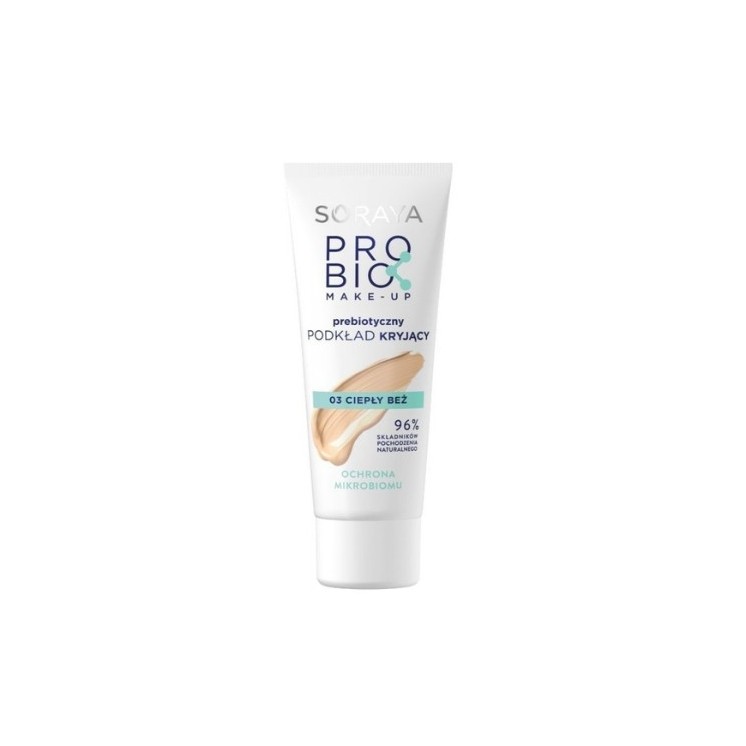 Soraya ProBio Care Make-up prebiotyczny Podkład do twarzy kryjący /03/ Ciepły beż 30 ml