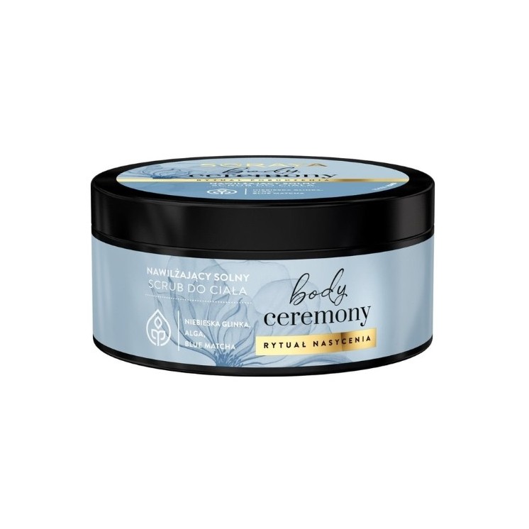Soraya Body Ceremony nawilżający solny Scrub do ciała Niebieska glinka 200 g
