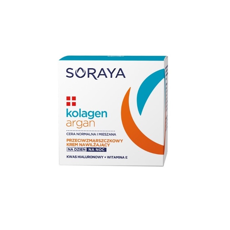 Soraya Kolagen + Argan przeciwzmarszczkowy Krem do twarzy nawilżający Dzień/noc 50 ml