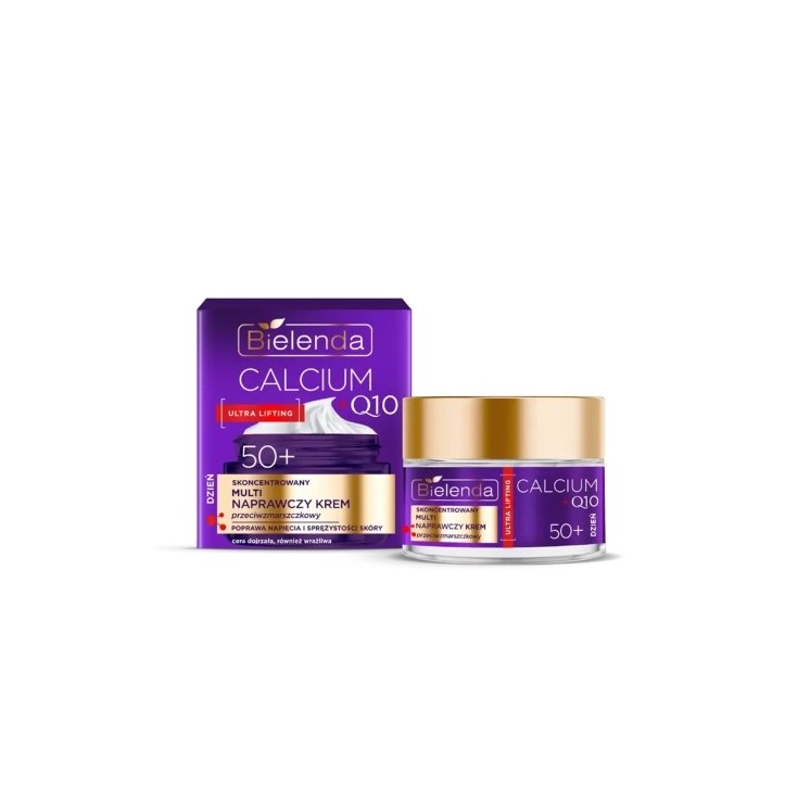 Bielenda CALCIUM + Q10 skoncentrowany multi naprawczy Krem do twarzy przeciwzmarszczkowy 50+  na dzień 50 ml