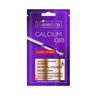 Bielenda CALCIUM + Q10 skoncentrowana głęboko rewitalizująca Maseczka do twarzy przeciwzmarszczkowa 8 g Bielenda CALCIUM + Q10 skoncentrowana głęboko rewitalizująca Maseczka do twarzy przeciwzmarszczkowa 8 g