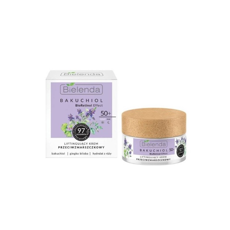 Bielenda Bakuchiol Anti-wrinkle lifting face cream 50+ for day and night 50 ml