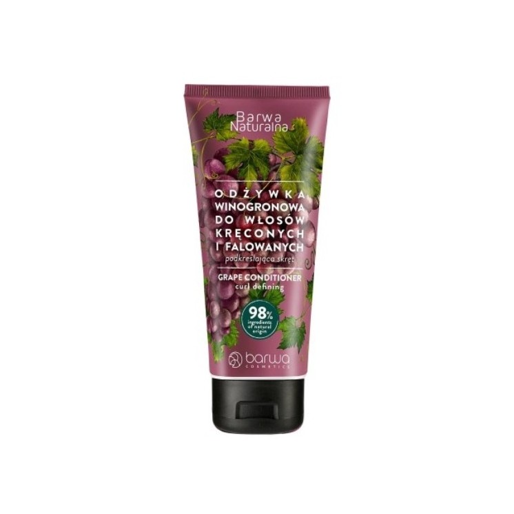 Barwa Naturalna Odżywka do włosów kręconych i falowanych Winogronowa w tubie 200 ml