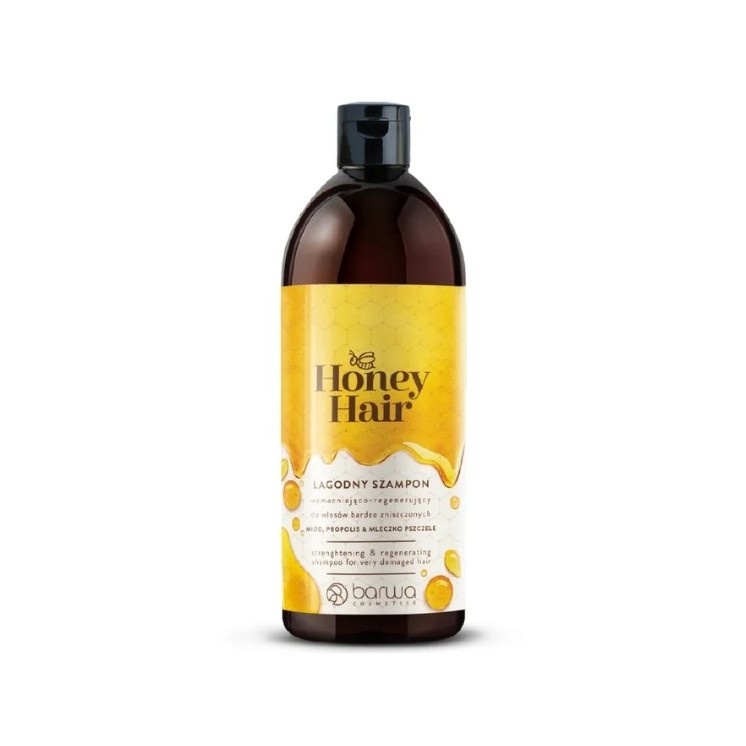 Barwa Honey Hair Strengthening and regenerating Shampoo for very damaged hair Honey, Propolis & Royal Jelly 480 ml