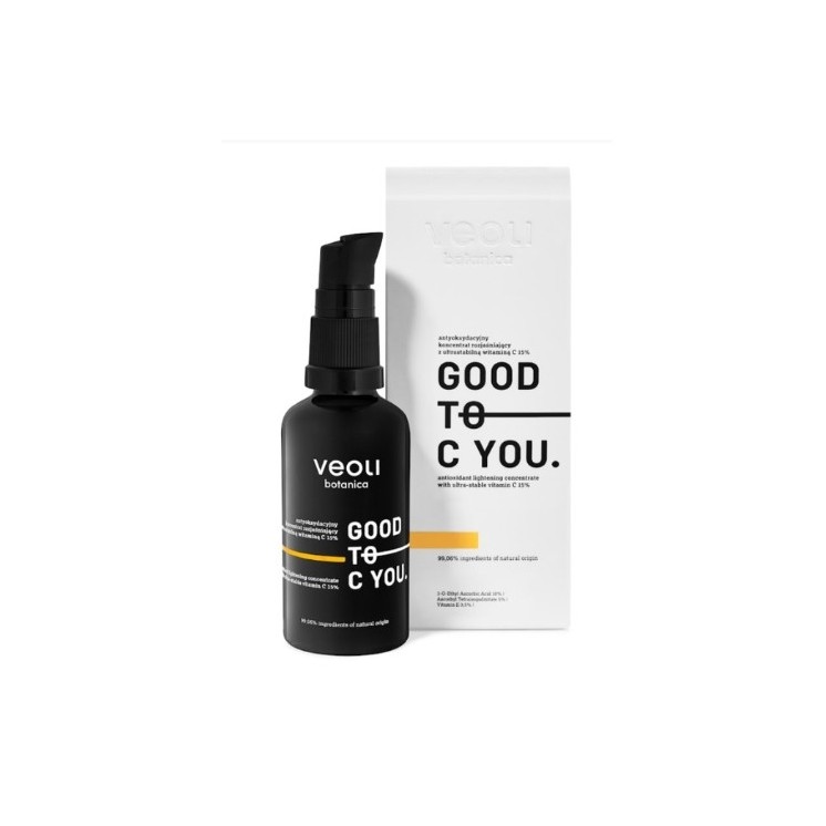 Veoli Botanica Good to C You. atyoksydacyjny Koncentrat do twarzy rozjaśniający z ultrastabilną witaminą C 15% 40 ml