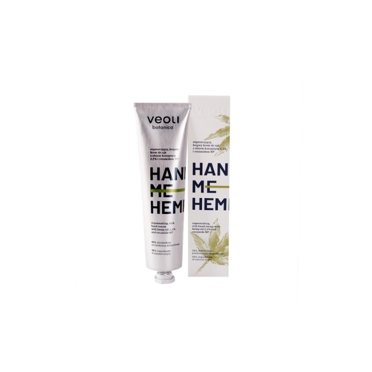 Veoli Botanica Hand Me Hemp bogaty Krem do rąk regenerujący z olejem konopnym 2,5% 75 ml