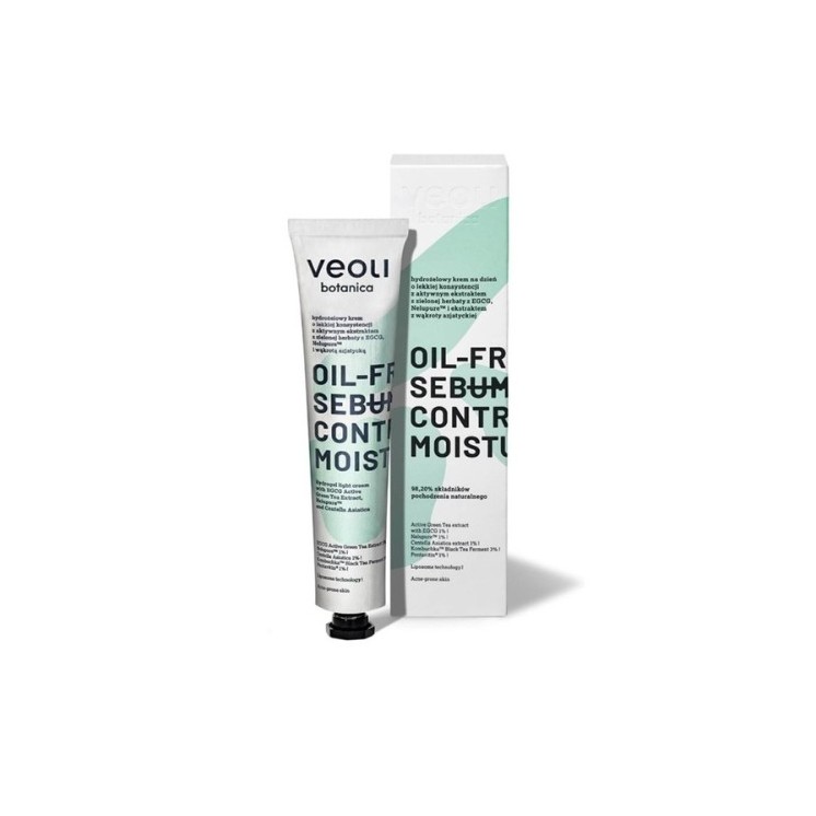 Veoli Botanica Oil-free Sebum Control Moisturizer hydrożelowy Krem do twarzy na dzień 50 ml