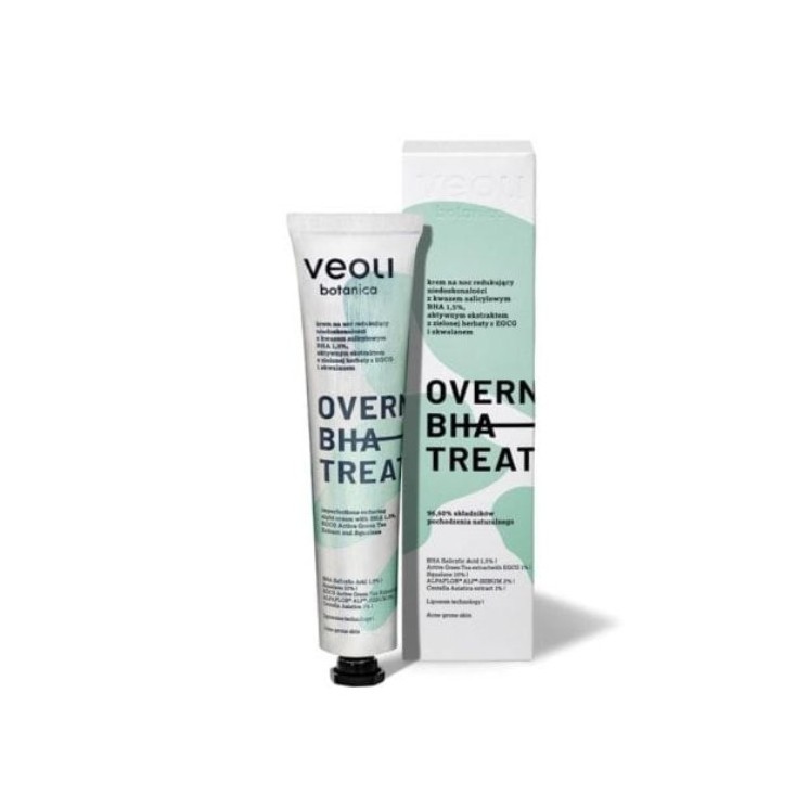 Veoli Botanica Overnight BHA Treatment redukujący niedoskonałości Krem do twarzy na noc 50 ml