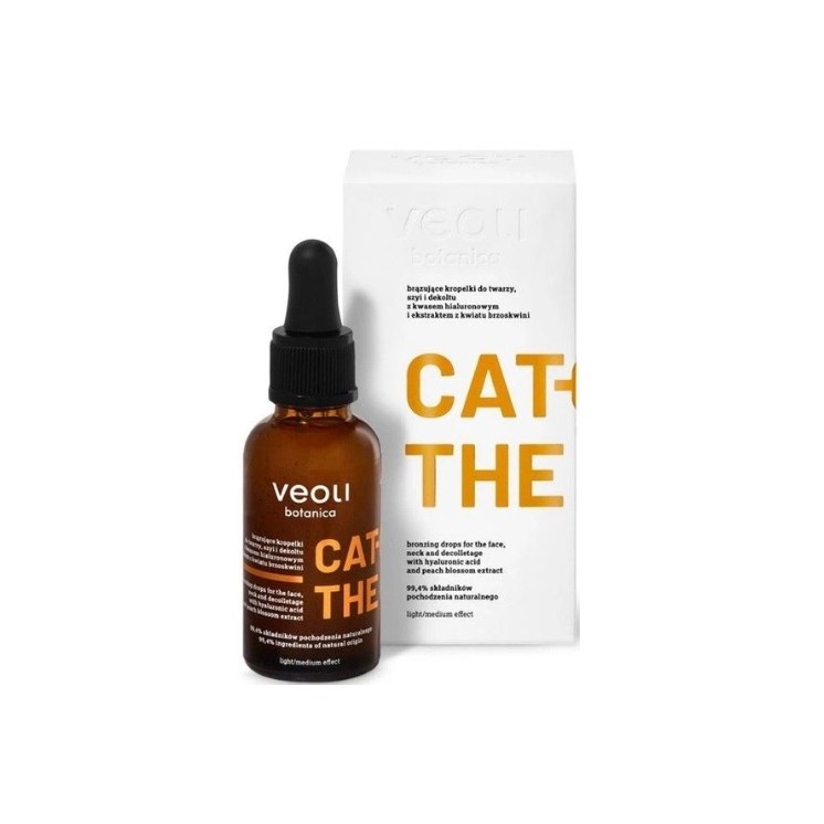 Veoli Botanica Catch the Sun brązujące Kropelki do twarzy, szyi i dekoltu Light/Medium 30 ml