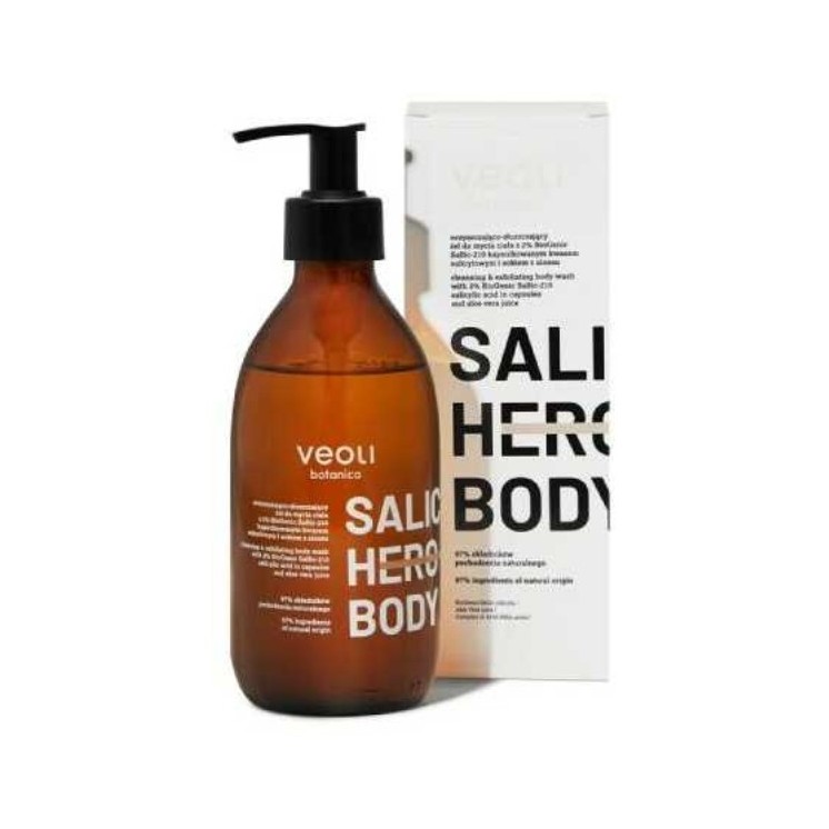 Veoli Botanica Saltic Hero Body oczyszczająco-złuszczający Żel do mycia ciała z kwasem salicylowym 280 ml