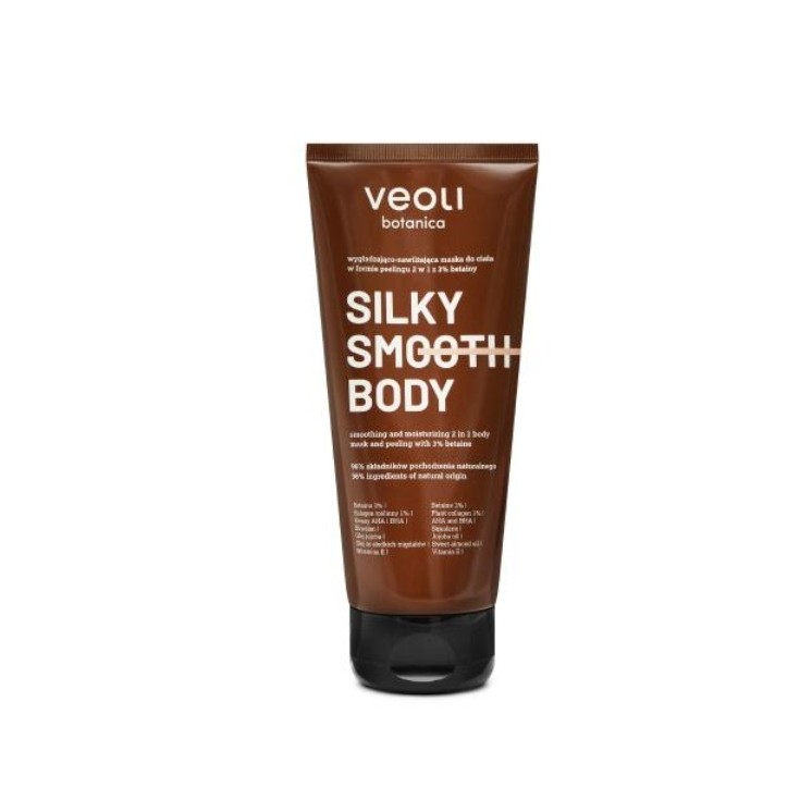 Veoli Botanica Silky Smooth Body 2w1 wygładzająco-nawilżająca Maska do ciała w formie peelingu z betainą 180 ml
