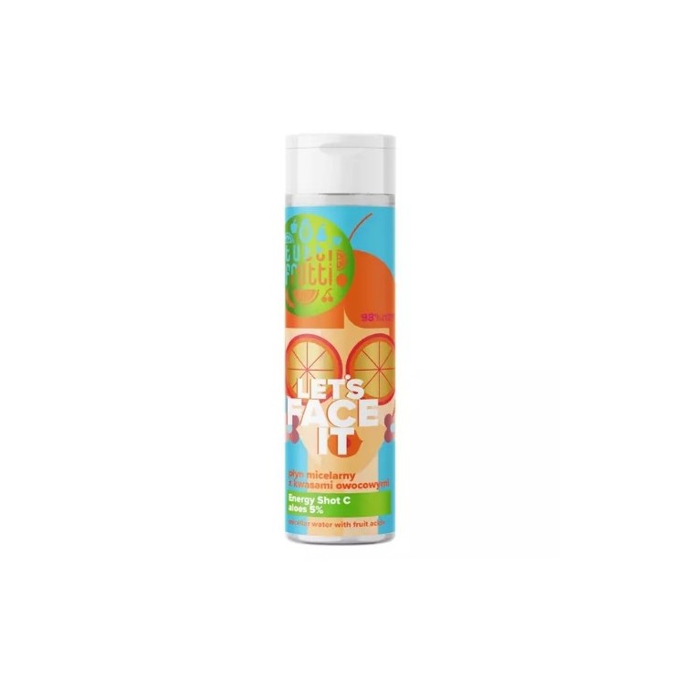 Farmona Tutti Frutti Let's Face It Oczyszczający Płyn micelarny z kwasami owocowymi i Aloesem 5% + Energy Shot C 200 ml