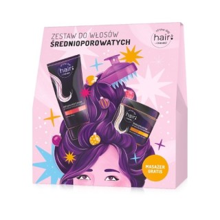 OnlyBio Hair of the day Zestaw do włosow średnioporowatych: Odżywka + Maska + Masażer Gratis OnlyBio Hair of the day Zestaw do włosow średnioporowatych: Odżywka + Maska + Masażer Gratis