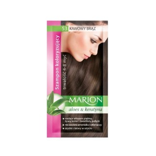 Marion Szampon koloryzujący z wyciągiem z aloesu 4-8 myć /53/ Kawowy brąz 40 ml Marion Szampon koloryzujący z wyciągiem z aloesu 4-8 myć /53/ Kawowy brąz 40 ml