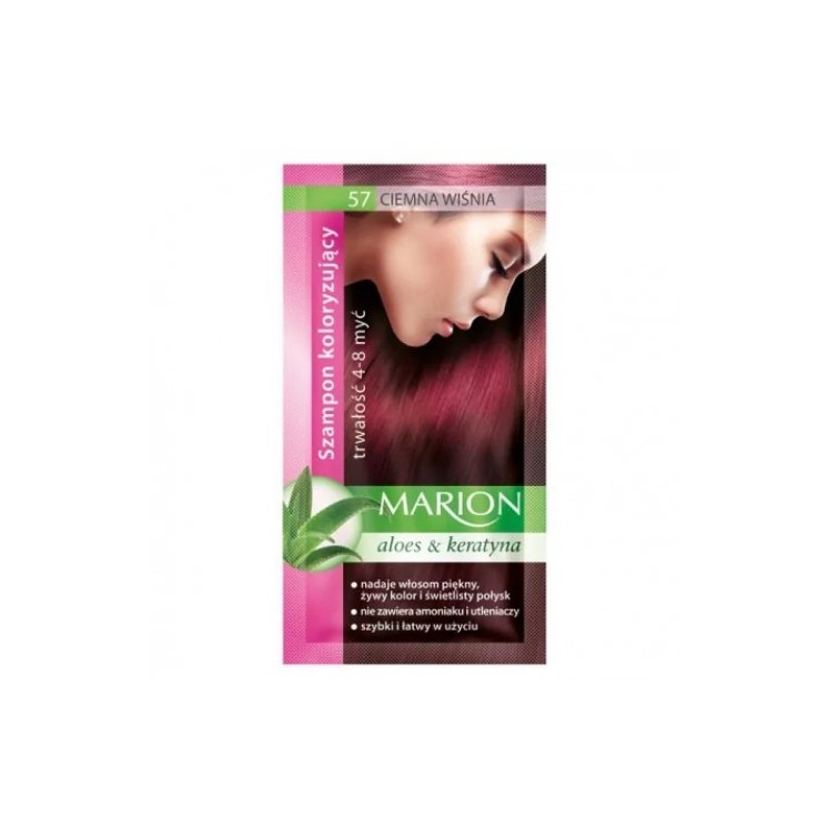 Marion Färbeshampoo mit Aloe-Extrakt 4-8 Wäschen /57/ Dunkle Kirsche 40 ml