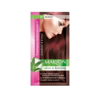 Marion Färbeshampoo mit Aloe-Extrakt 4-8 Wäschen /67/ Burgund 40 ml