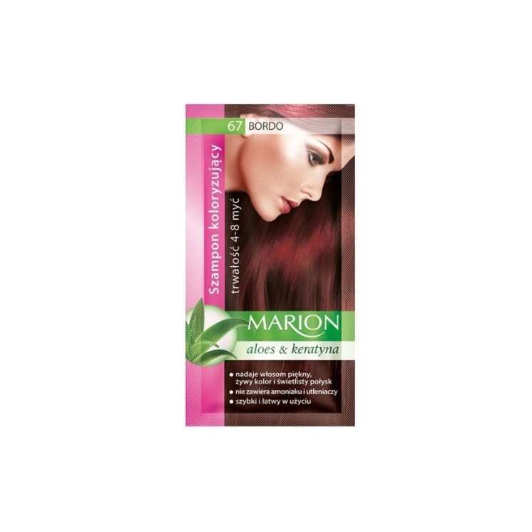 Marion Szampon koloryzujący z wyciągiem z aloesu 4-8 myć /67/ Bordo 40 ml
