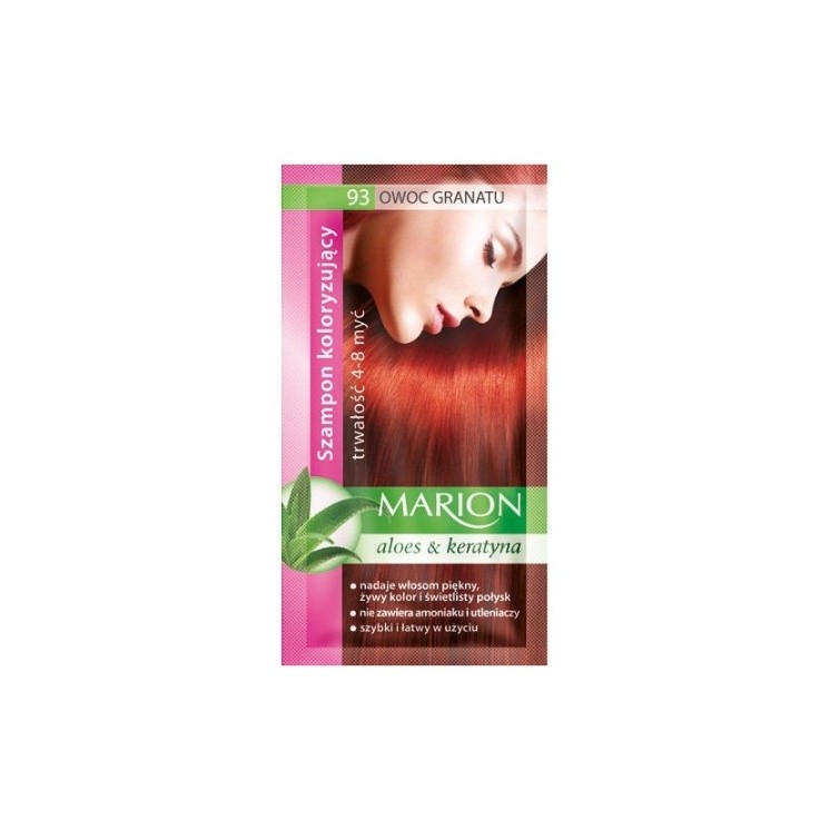 Marion Szampon koloryzujący z wyciągiem z aloesu 4-8 myć /93/ Owoc Granatu 40 ml