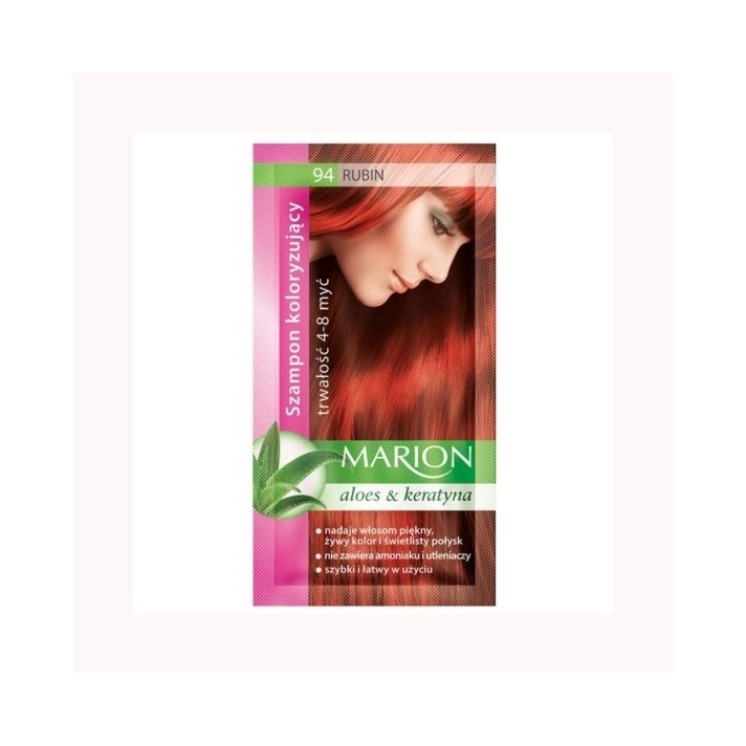 Marion Färbeshampoo mit Aloe-Extrakt 4-8 Wäschen /94/ Rubin 40 ml