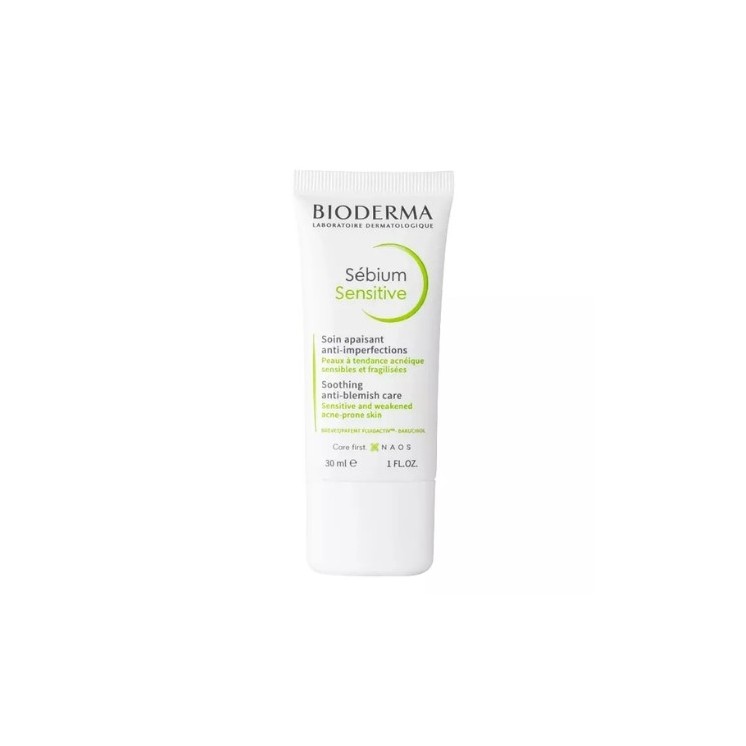 Bioderma Sebium Sensitive Kojący Krem do twarzy wspomagający leczenie skóry trądzikowej 30 ml