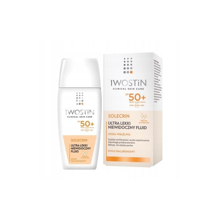 Iwostin Solecrin Ultra lekki niewidoczny Fluid do twarzy SPF50 40 ml