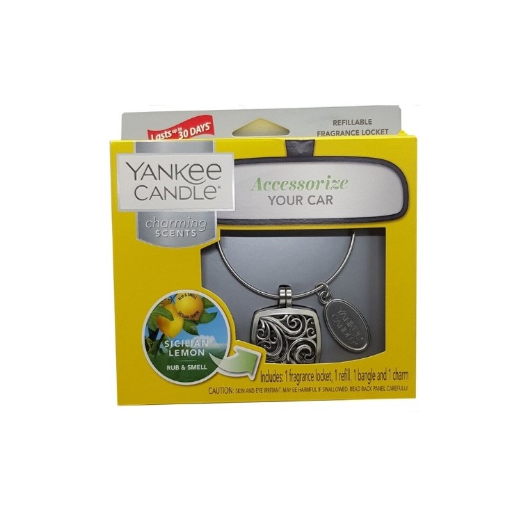 Yankee Candle Car Charming Scents Autoduft-Set mit Nachfüllung Sicilian Lemon 1 Stück